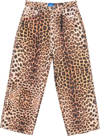 Dagger Leopard-print Wide-leg Jeans