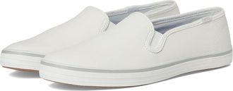 Keds Champion Slip On Womens Flat Shoes Snow White Leather : 6.5 B - Medium