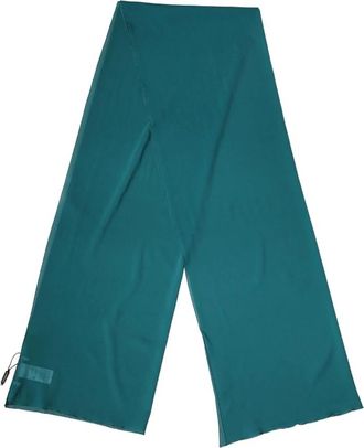 Dolce & Gabbana Zijden Halsdoek Sjaal Stola - Dames - Zijden sjaals - Groen - ONE Size - Accessoires
