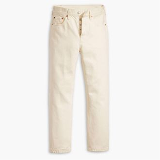 Levi's Womens Levis 501 Crop Long Live The Queen in Ethereal Ecru - Cream - Size 26W/30L