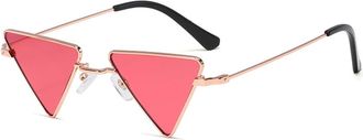 Generic Metal Mens and For Womens Triangle Sunglasses Ocean Film Street Shooting Outdoor Vacation Sunshade Glasses (Color : B, Size : Medium) 2026