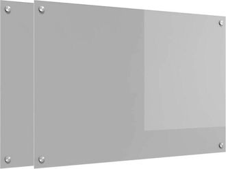 vidaXL Salpicadero De Cocina 2 Pcs Gris Claro 90 X 60 Cm Vidaxl