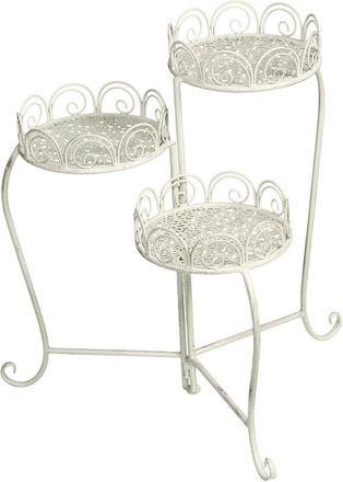 Ambiente Haus Blumenhocker »3er Blumenständer - klappbar Antikweiss« 1 Stk. tlg