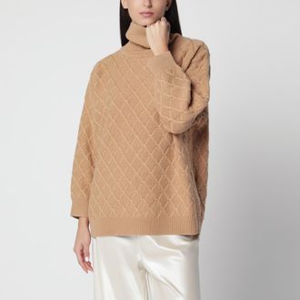 Max Mara Oversized camel wool and cashmere sweater