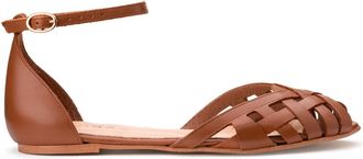 Jonak Platte leren sandalen Doo
