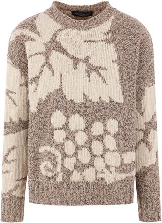 Federico Cina Grape intarsia-knit jumper - men - Wool/Viscose - S - Brown