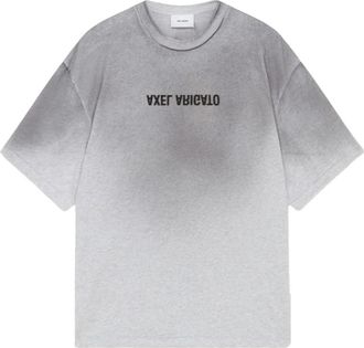 Axel Arigato Grijze Logo Print Crew Neck T-shirt - Heren - T-shirts - Grijs - S - Tops