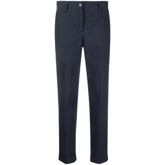 P.A.R.O.S.H. P.a.r.o.s.h., Broeken, Dames, Blauw, M, Katoen, Cropped Straight-Leg Broek