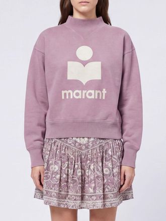 Isabel Marant Oversized Cotton Logo Sweatshirt with Funnel Neck
