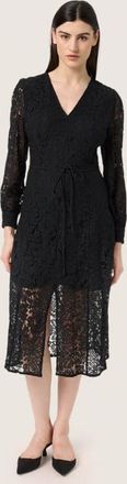 Soaked In Luxury SLHanni V-neck Long Sleeves Lace Dress in Black at Nordstrom, Size X-Small