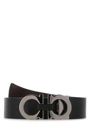 Ferragamo Black Classic Logo Buckle Belt
