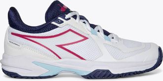 Diadora Womens Trofeo 2 Ag Pickleball Shoe In White/ Blueprint/ Pink Yarrow