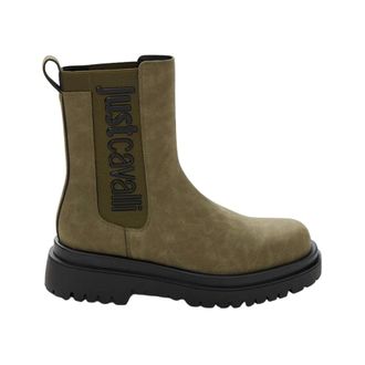 Just Cavalli Chelsea Boots, female, Green, Size: 10 US Stivaletto Ecocamoscio