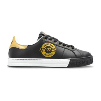 Versace Jeans Couture Sneakers, male, Black, Size: 12 US Sports shoes with printed logo