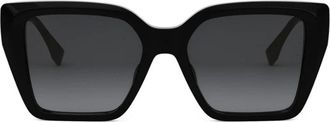 Fendi Vierkante acetaat zonnebril - unisex - Zonnebrillen - Zwart - ONE Size - Accessoires