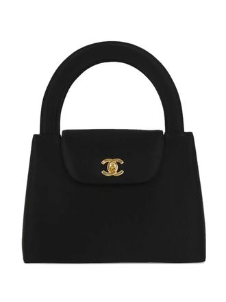 Chanel 1998 top-handle handbag - women - Satin - One Size - Black