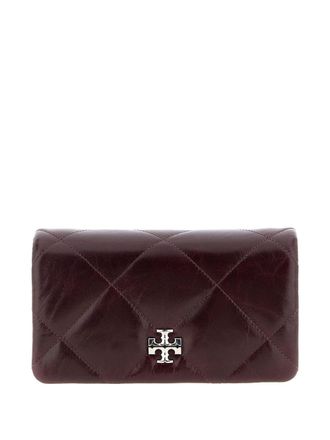 Tory Burch Womens Kira Diamond Leather Cross Body Bag