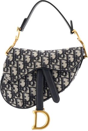 Dior Saddle Handbag Oblique Canvas Mini shoulder bag - Blauw
