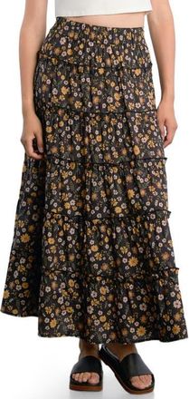 BILLY T Follow Your Arrow Maxi Skirt in Night Floral at Nordstrom, Size X-Large