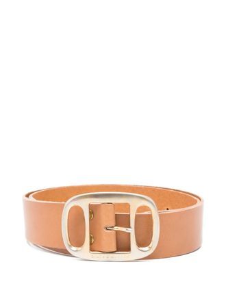 JEJIA oval-buckle leather belt - Brown