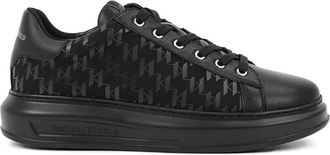 Karl Lagerfeld Sneakers con monogramma e plateau - Nero
