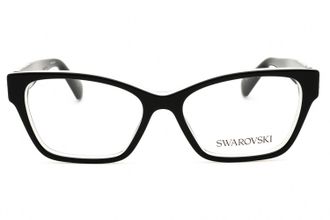 Swarovski 0SK20131015 Black-and-White Plastic Frame Eyeglasses - Black