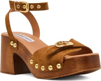 Steve Madden Kruise Ankle Strap Sandal in Chestnut Suede at Nordstrom, Size 10