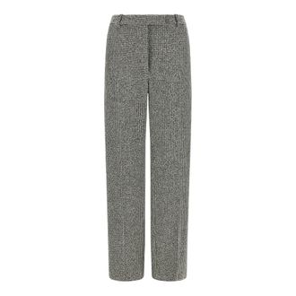 Tom Ford Tweedbroek met gebroken pailletten-visgraatmotief en wijde pijpen - Dames - Broeken - Veelkleurig - Maat: M Tweed