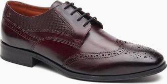 base Mens Base London Steeple Brogue Leather Mens Burnt Brown Brogues Shoes - Size: 12