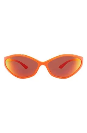 Balenciaga 83mm Oval Sunglasses in Orange Red at Nordstrom Rack