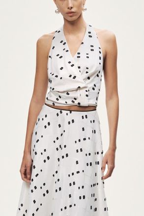 Nocturne Printed Halter Blouse in Multi-Colored at Nordstrom, Size X-Small Eu