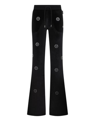 Philipp Plein Chenille Jogging Pants Mini Monogram Strass Monogram Strass