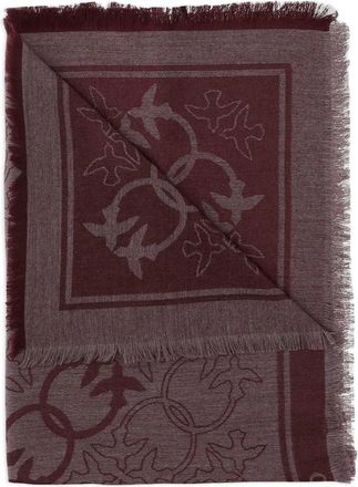 Pinko Sciarpa con frange Love Birds - Viola