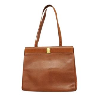 Ferragamo Pre-owned Tote Bags, female, Brown, Size: ONE SIZE Pre-owned Tote bag