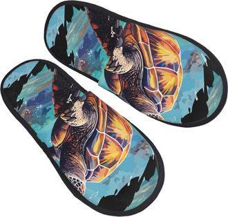 Generic Green Turtle In Sea Water1 Unisex Slippers Soft Shoes Cosy House Shoes For Indoor Outdoor Winter M