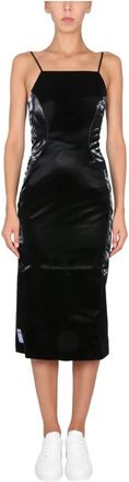 Alexander McQueen Linear Slip Dress - Dames - Casual kleedjes - Zwart - S - Kleedjes