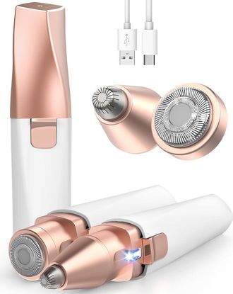OEM Afeitadora Facial El&eacute;ctrica Para Mujer, Recortadora De Cejas El&eacute;ctrica 2 En 1, Afeitadora El&eacute;ctrica Recargable 2 En 1 Para Rostro Y Cejas, Depiladora 