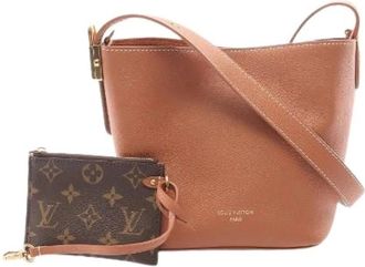 Louis Vuitton Tweedehands leren Louis Vuitton tassen - Dames - Vintage Tas - Bruin - ONE Size - Vintage