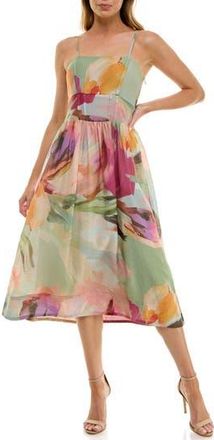 Socialite Cami Seamed Maxi Sundress in Sage/Pink at Nordstrom Rack, Size X-Large