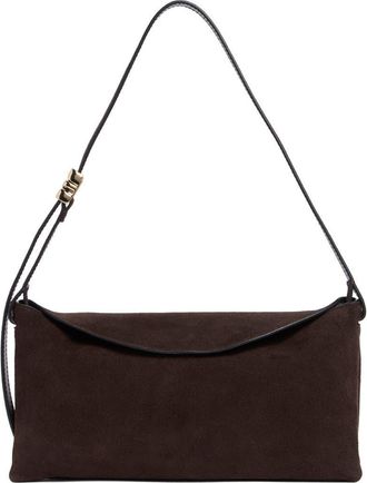 Madewell The Date Night Suede Shoulder Bag in Dark Carob at Nordstrom