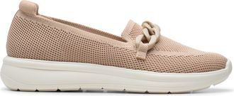 Clarks Womens Ezrinn Cove, Sand Textile, 8.5 Wide