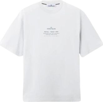 Stone Island T-Shirts, male, Blue, M, T-Shirt Stone E26