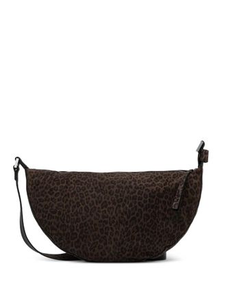 AllSaints Halfmoon animal-print cross body bag - Brown