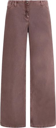 Magda Butrym Pantaloni denim a gamba ampia - Marrone