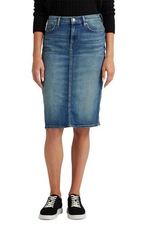 Lauren Ralph Lauren Denim Skirt in Sunset Indigo Wash at Nordstrom, Size 16