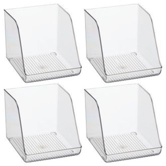 iDesign Plastic Water Bottle Organizer for Fridge Clear Bottle Holder for Kitchen and Pantry 4-Pack at Nordstrom