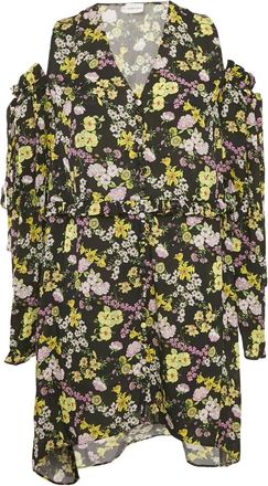 Magda Butrym Mini-jurk met bloemenprint - Zwart