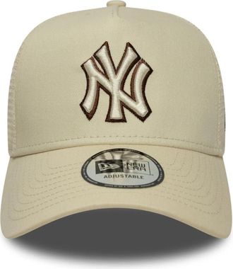 New Era 9Forty Team Outline Trucker Cap - Heren - Petten - Beige - ONE Size - Katoen - Accessoires
