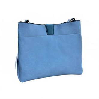 Jen & Co. Womens Tati Lizard Monogrammable Satchel Bag In Aqua Blue