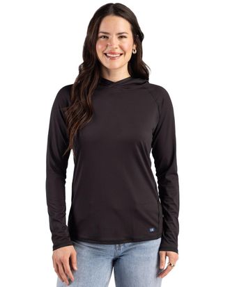 Cutter & Buck Prospect Recycled Featherlight Stretch Womens Hooded Pullover